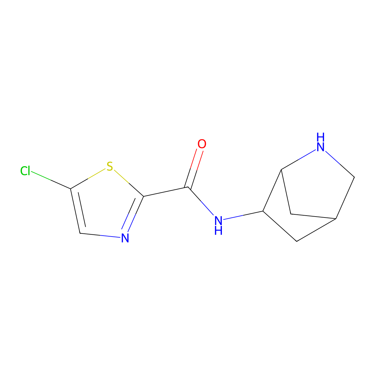 N-(2-Azabicyclo[2.2.1]heptan-6-yl)-5-chlorothiazole-2-carboxamide molecular structure, CAS 524017-41-2