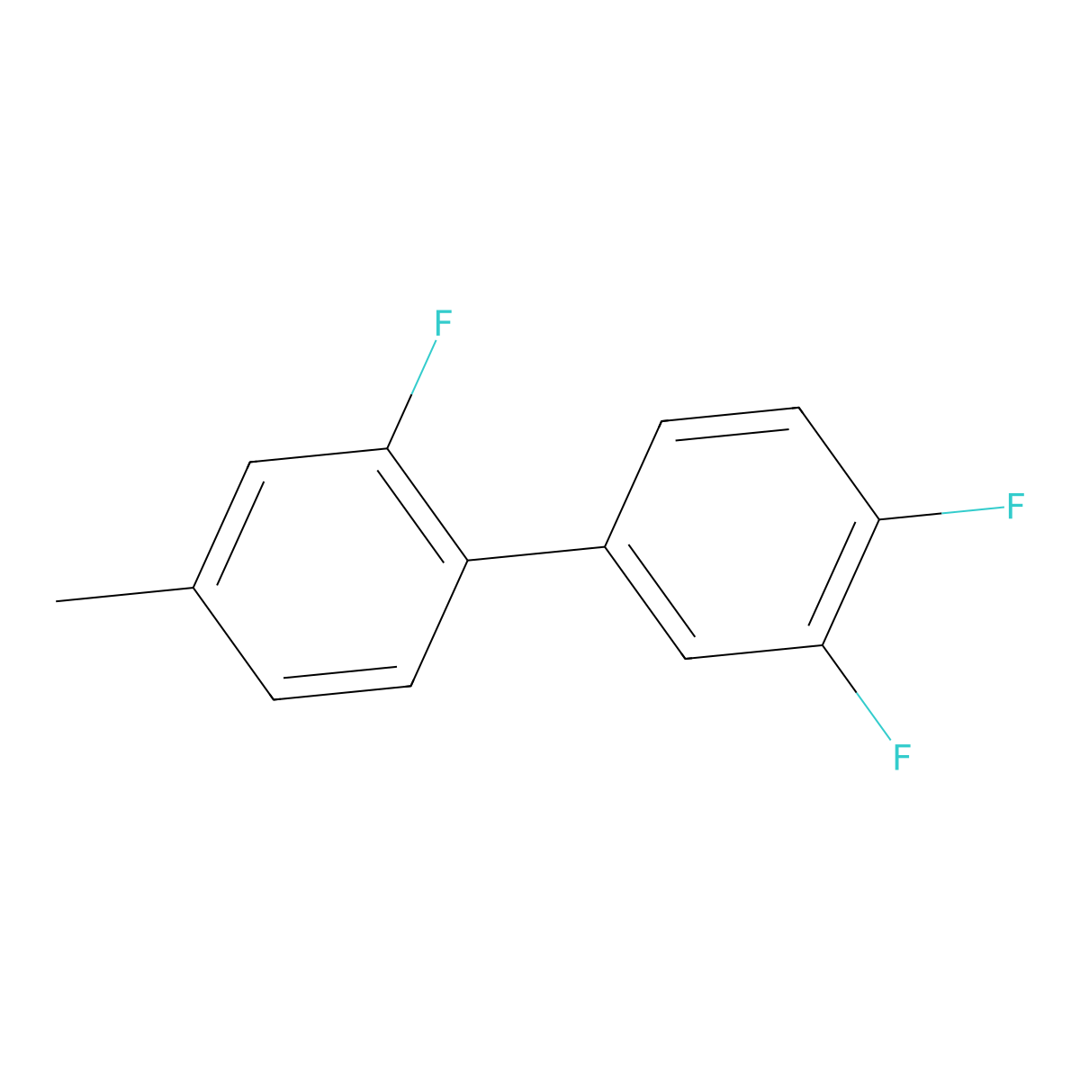 1-(3,4-Difluorophenyl)-2-fluoro-4-methylbenzene molecular structure, CAS 524018-92-6