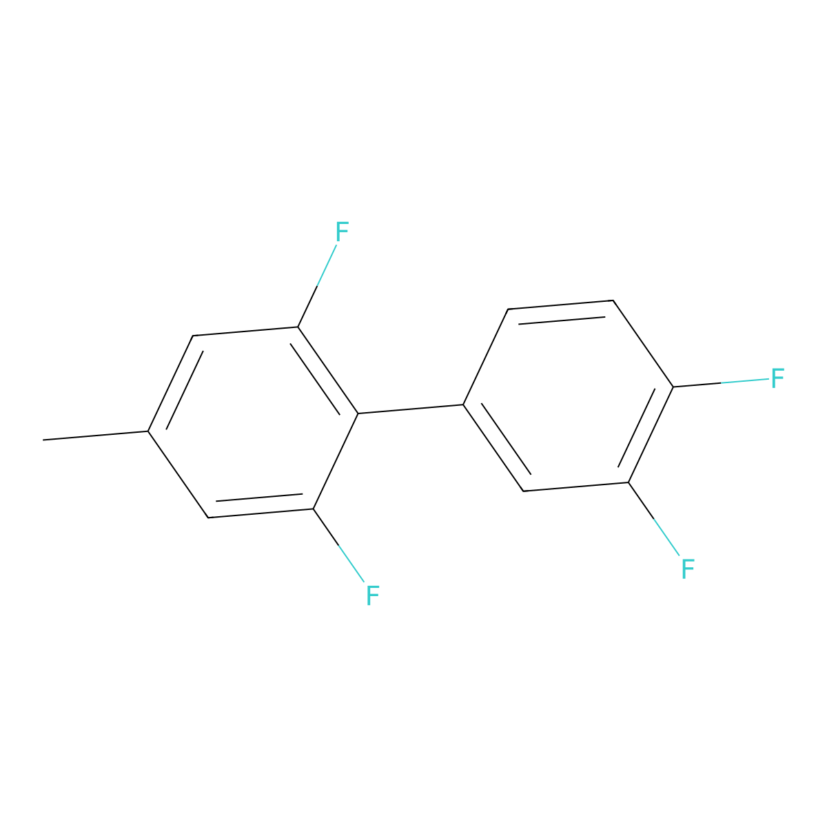 2,3',4',6-Tetrafluoro-4-methyl-1,1'-biphenyl molecular structure, CAS 524018-94-8