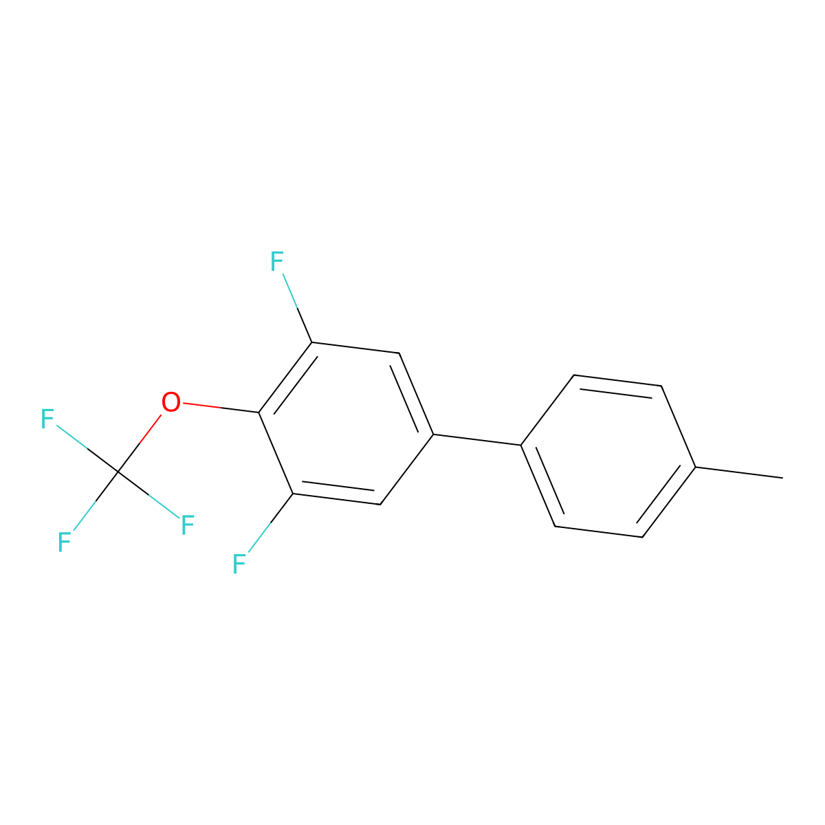 1,3-Difluoro-5-(4-methylphenyl)-2-(trifluoromethoxy)benzene molecular structure, CAS 524018-95-9