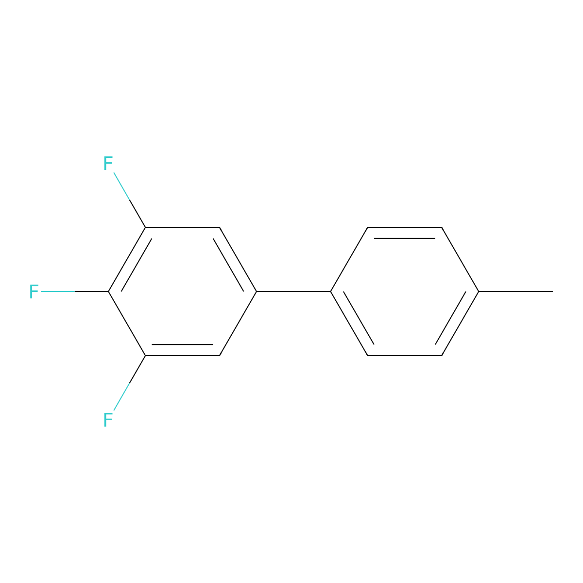 3,4,5-Trifluoro-4'-methyl-1,1'-biphenyl molecular structure, CAS 524018-97-1