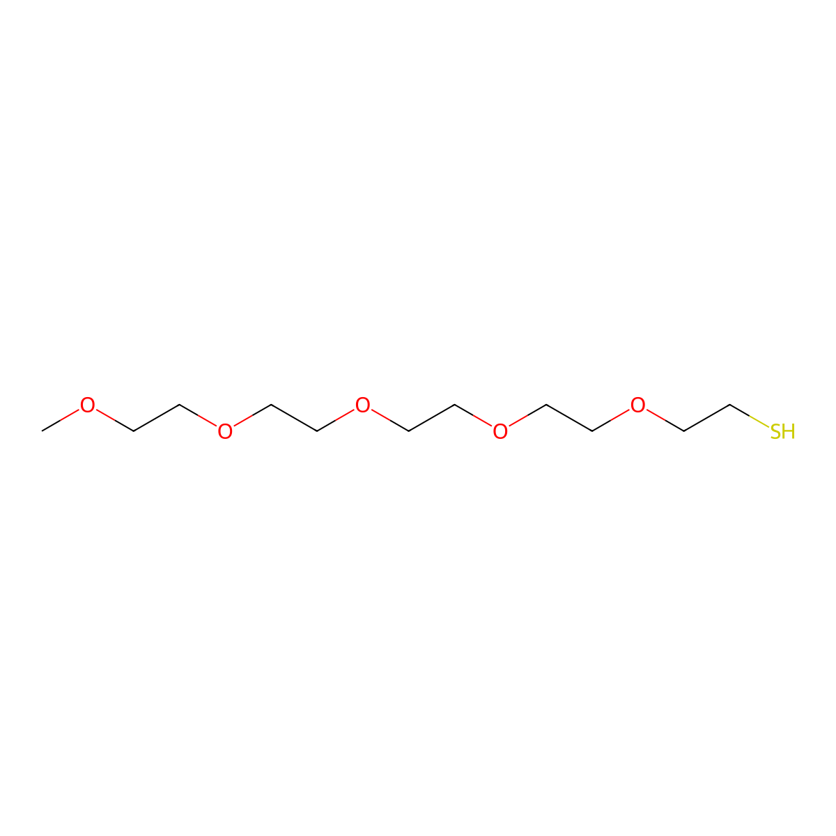 2,5,8,11,14-Pentaoxahexadecane-16-thiol molecular structure, CAS 524030-00-0