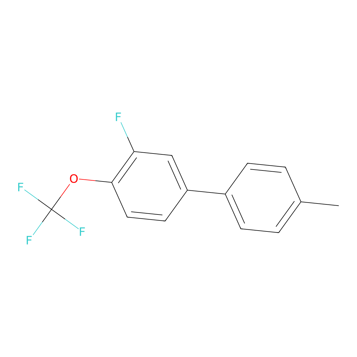 2-Fluoro-4-(4-methylphenyl)-1-(trifluoromethoxy)benzene molecular structure, CAS 524030-03-3