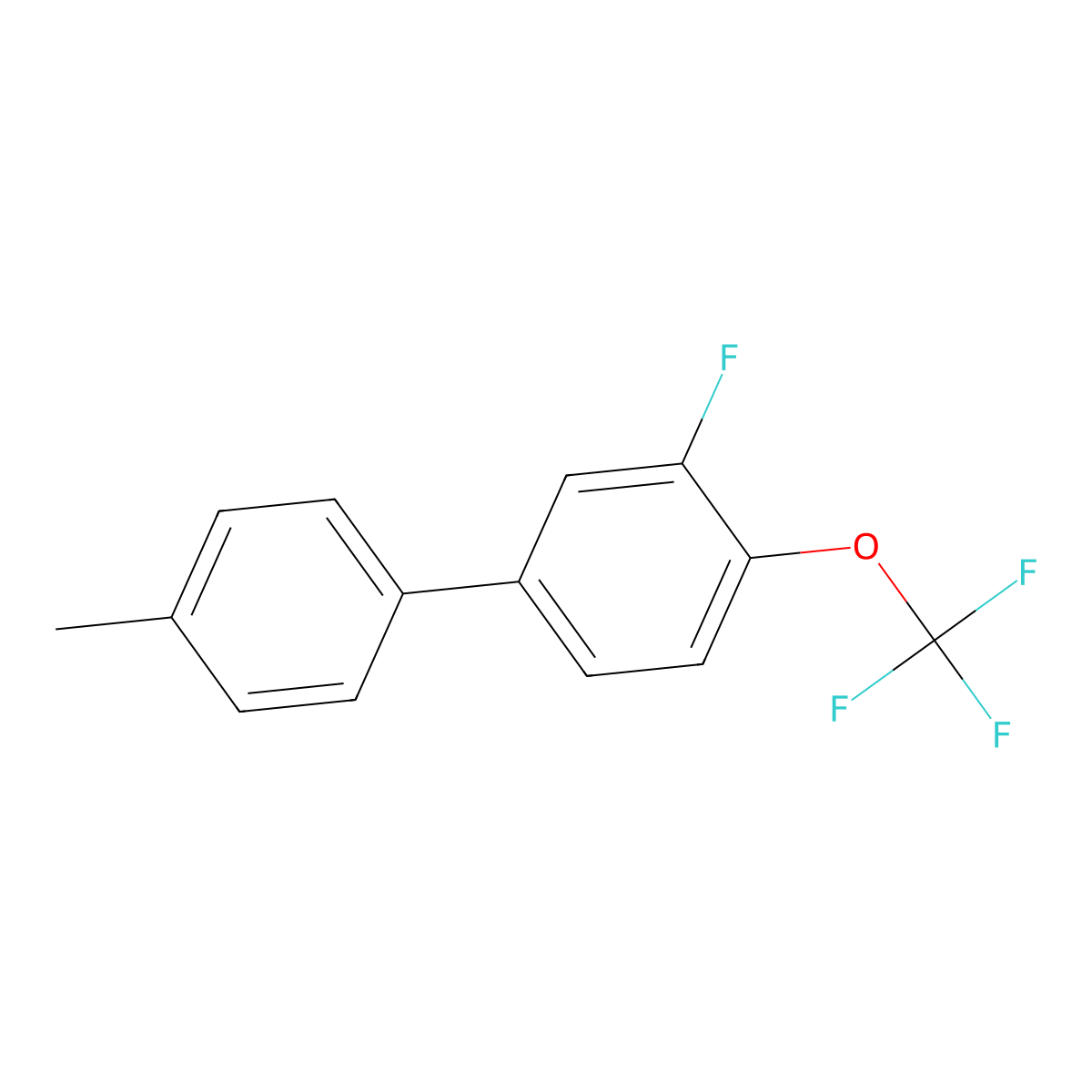 2-Fluoro-4-(4-methylphenyl)-1-(trifluoromethoxy)benzene molecular structure, CAS 524030-03-3