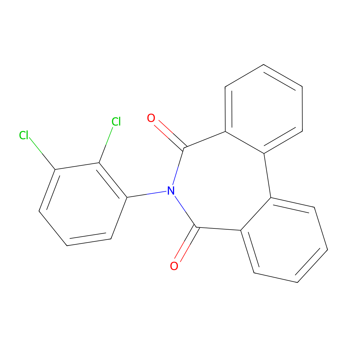 6-(2,3-dichlorophenyl)-5H-dibenzo[c,e]azepine-5,7(6H)-dione molecular structure, CAS 524032-24-4
