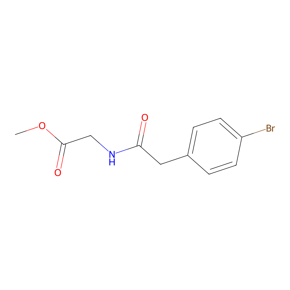 methyl N-[(4-bromophenyl)acetyl]glycinate molecular structure, CAS 524032-63-1
