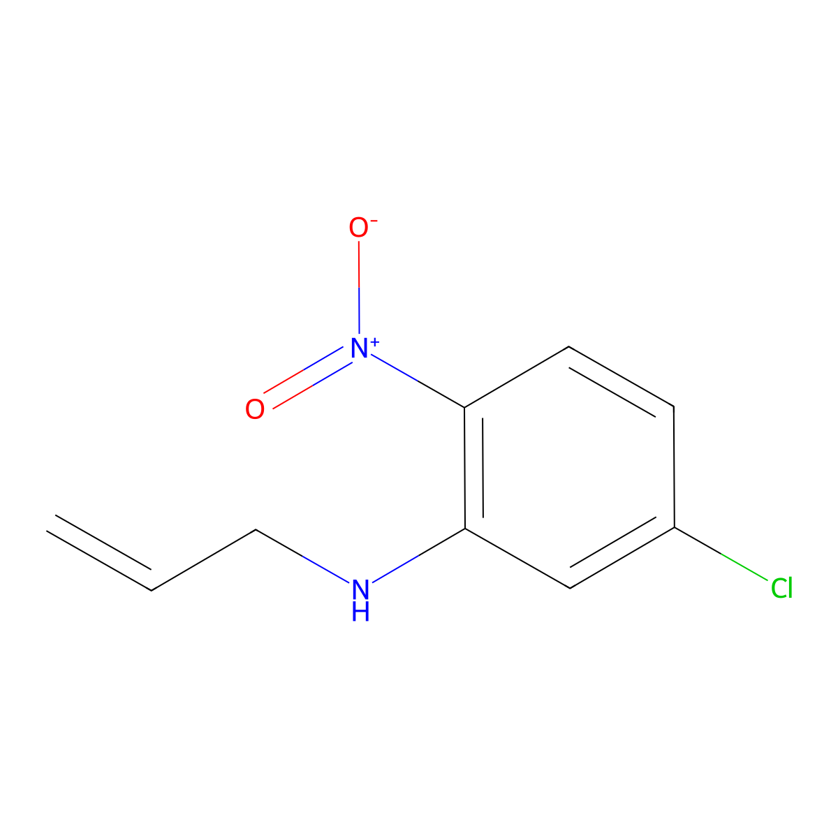 5-chloro-2-nitro-N-prop-2-enylaniline molecular structure, CAS 524034-30-8