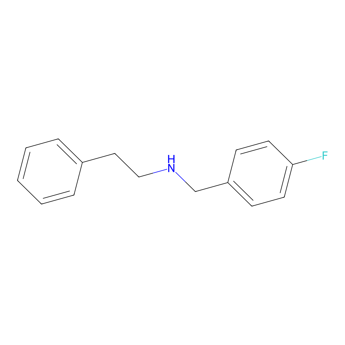 (4-Fluoro-benzyl)-phenethyl-amine molecular structure, CAS 524035-98-1