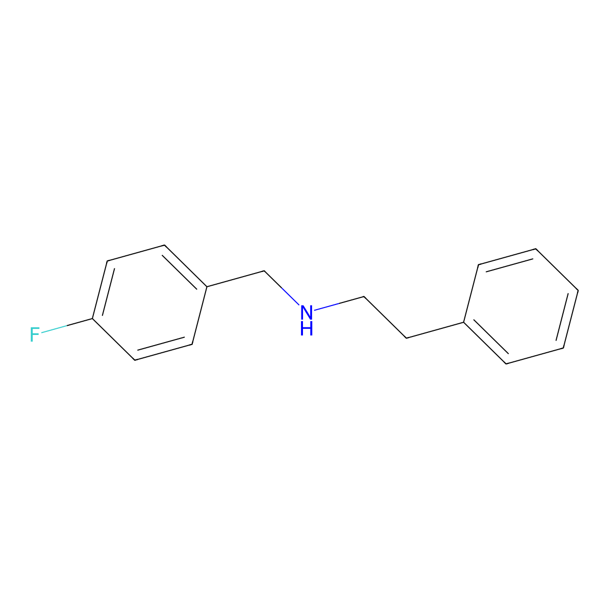 (4-Fluoro-benzyl)-phenethyl-amine molecular structure, CAS 524035-98-1