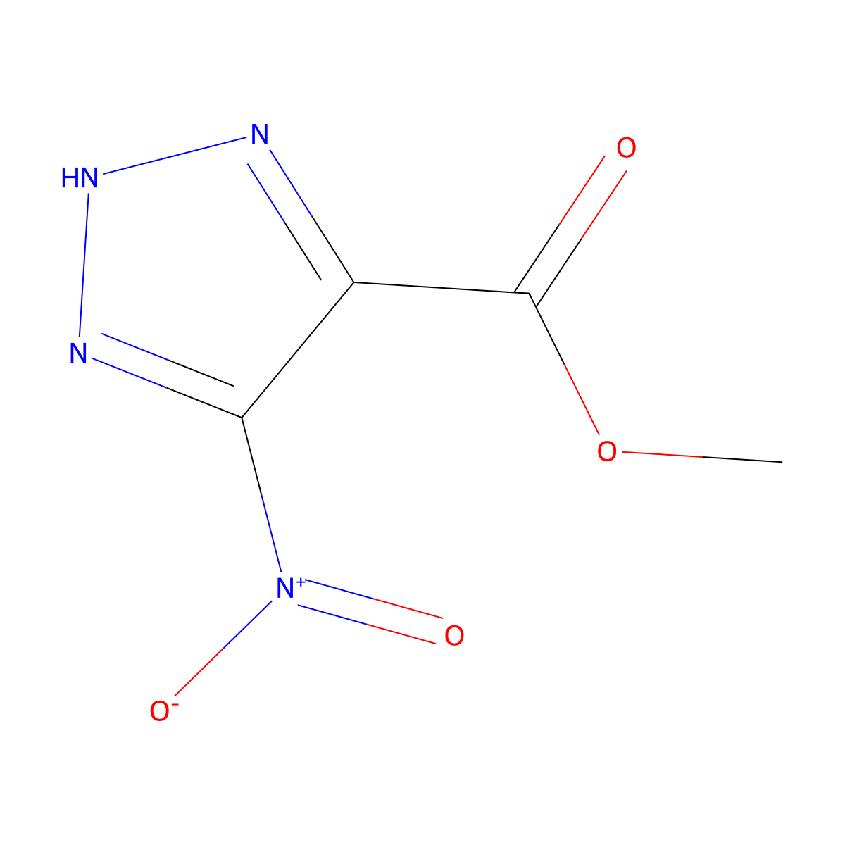 Methyl 5-nitro-2H-1,2,3-triazole-4-carboxylate molecular structure, CAS 524036-06-4