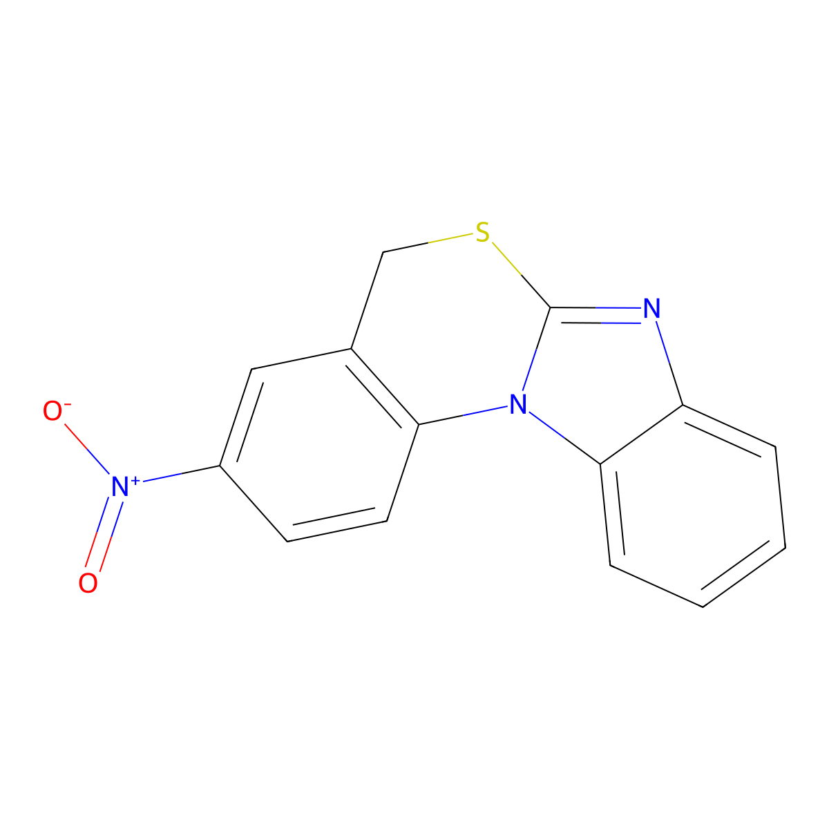 3-nitro-5H-benzimidazo[1,2-a][3,1]benzothiazine molecular structure, CAS 524037-03-4