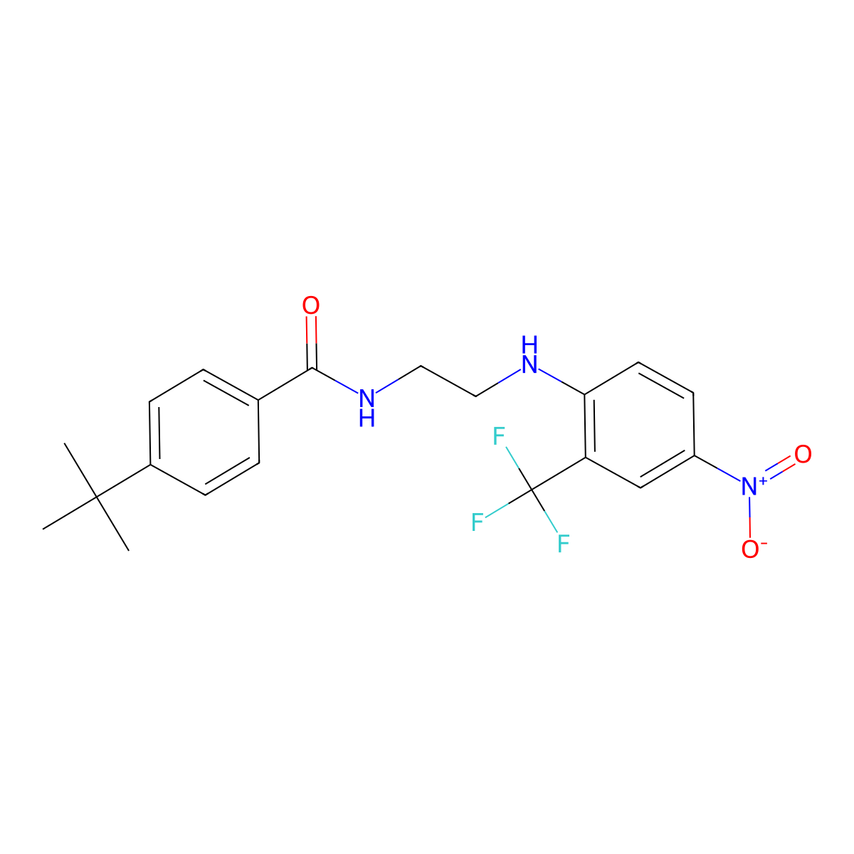 4-tert-butyl-N-[2-[4-nitro-2-(trifluoromethyl)anilino]ethyl]benzamide molecular structure, CAS 524041-85-8