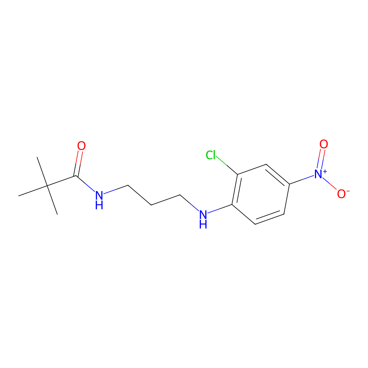 N-[3-(2-chloro-4-nitroanilino)propyl]-2,2-dimethylpropanamide molecular structure, CAS 524041-87-0