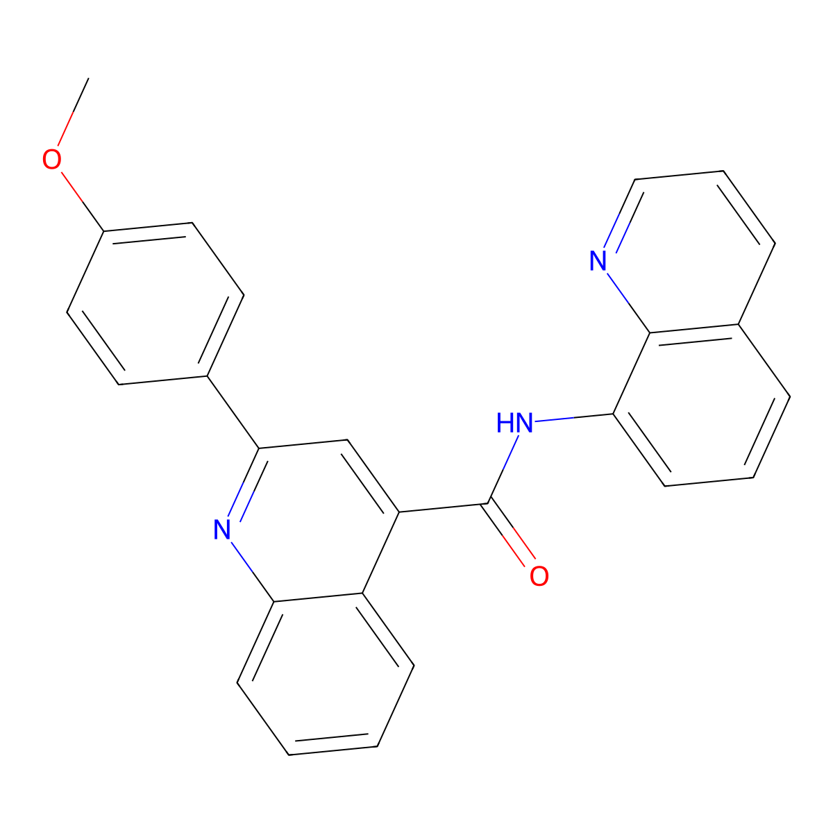 2-(4-methoxyphenyl)-N-quinolin-8-ylquinoline-4-carboxamide molecular structure, CAS 524041-96-1