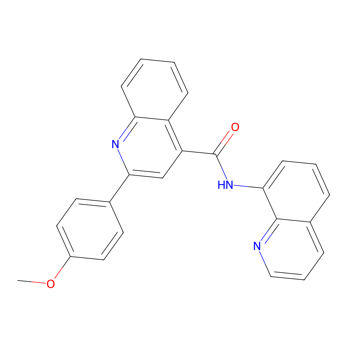 2-(4-methoxyphenyl)-N-quinolin-8-ylquinoline-4-carboxamide molecular structure, CAS 524041-96-1