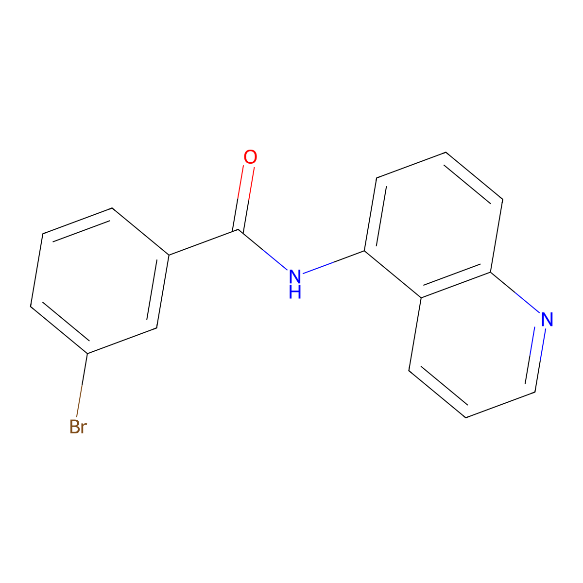 3-bromo-N-quinolin-5-ylbenzamide molecular structure, CAS 524042-00-0