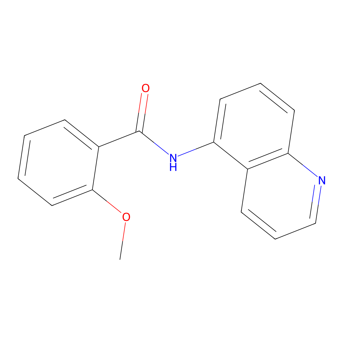 2-methoxy-N-(quinolin-5-yl)benzamide molecular structure, CAS 524042-02-2