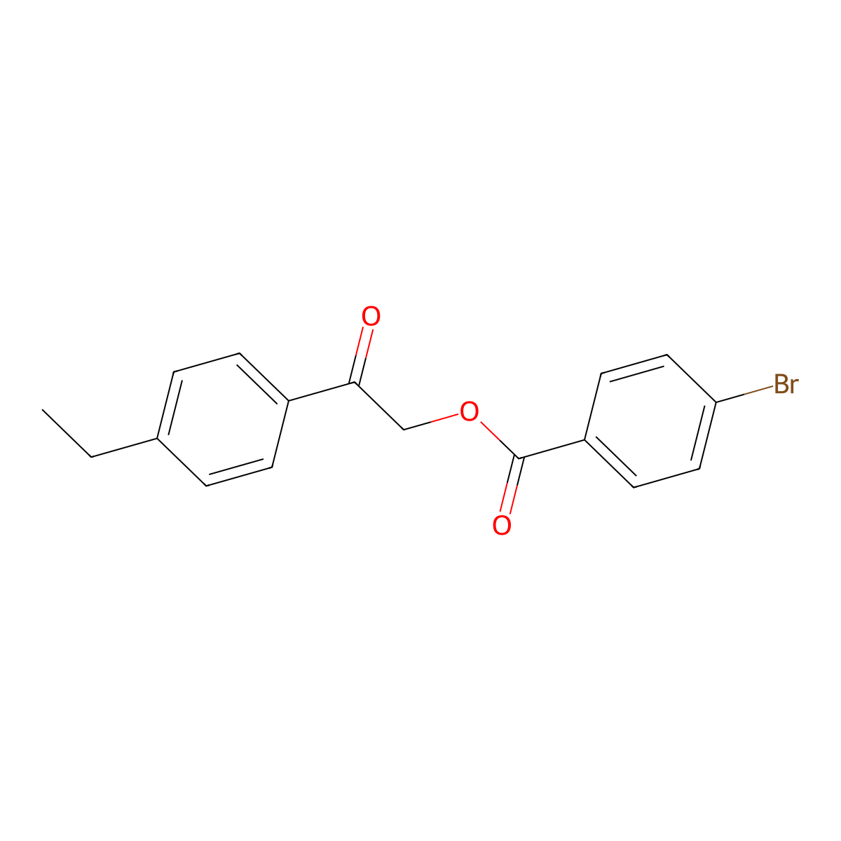 2-(4-Ethylphenyl)-2-oxoethyl 4-bromobenzoate molecular structure, CAS 524042-69-1