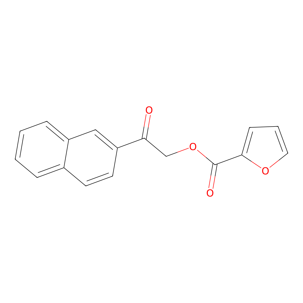 2-(2-Naphthyl)-2-oxoethyl 2-furoate molecular structure, CAS 524042-88-4