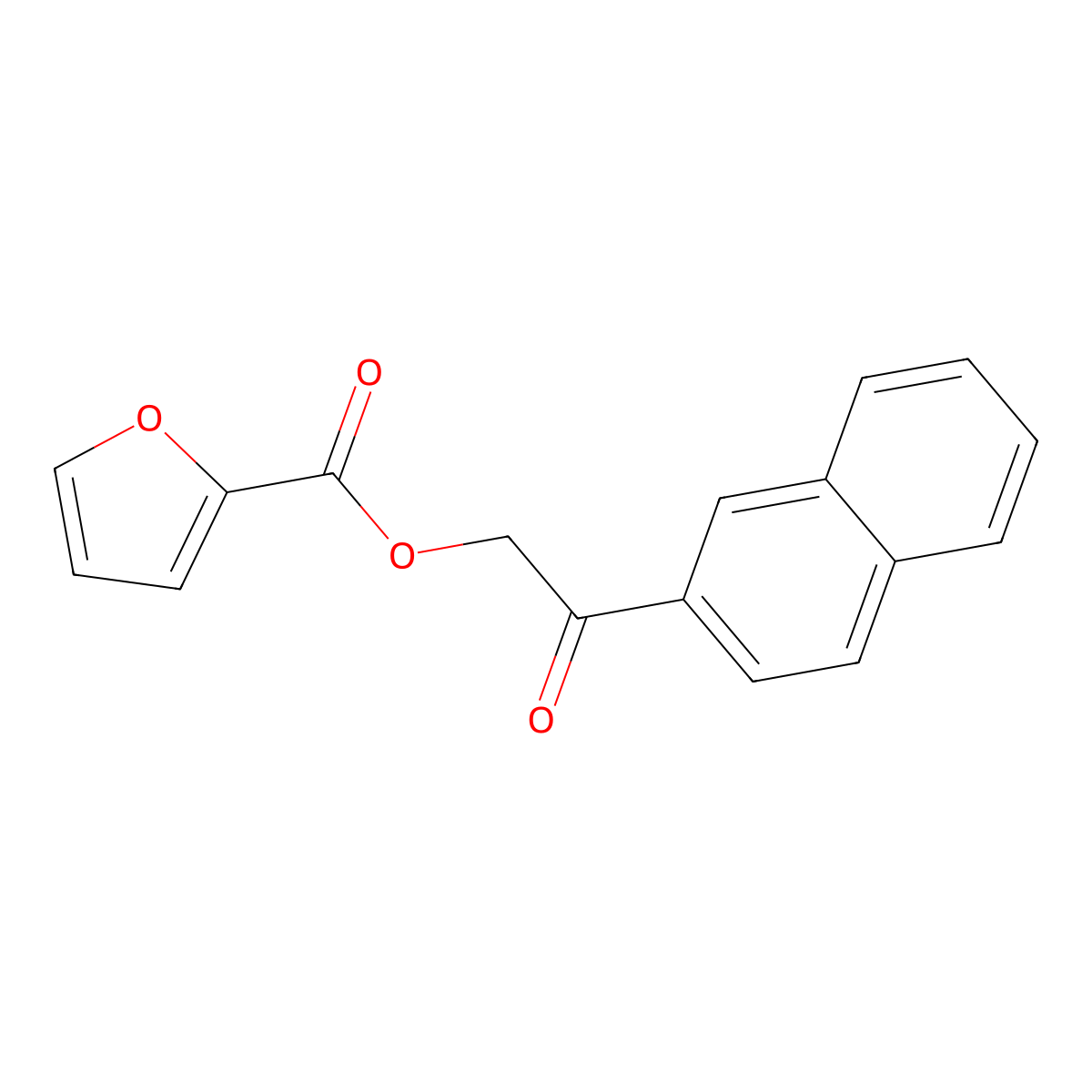 2-(2-Naphthyl)-2-oxoethyl 2-furoate molecular structure, CAS 524042-88-4