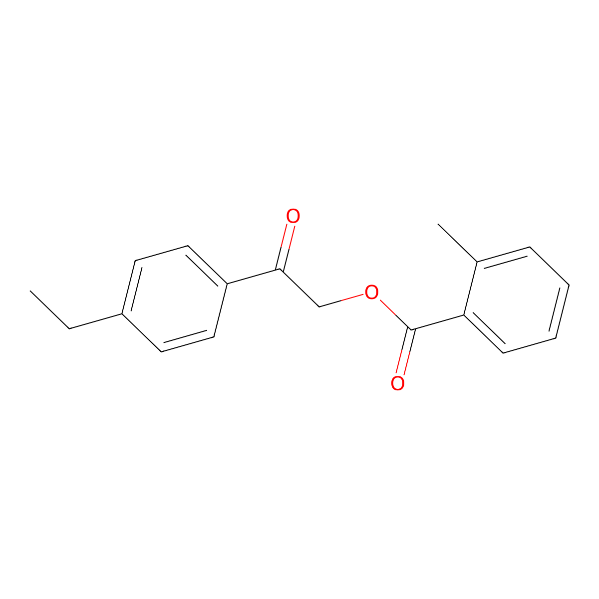 2-(4-Ethylphenyl)-2-oxoethyl 2-methylbenzoate molecular structure, CAS 524042-90-8