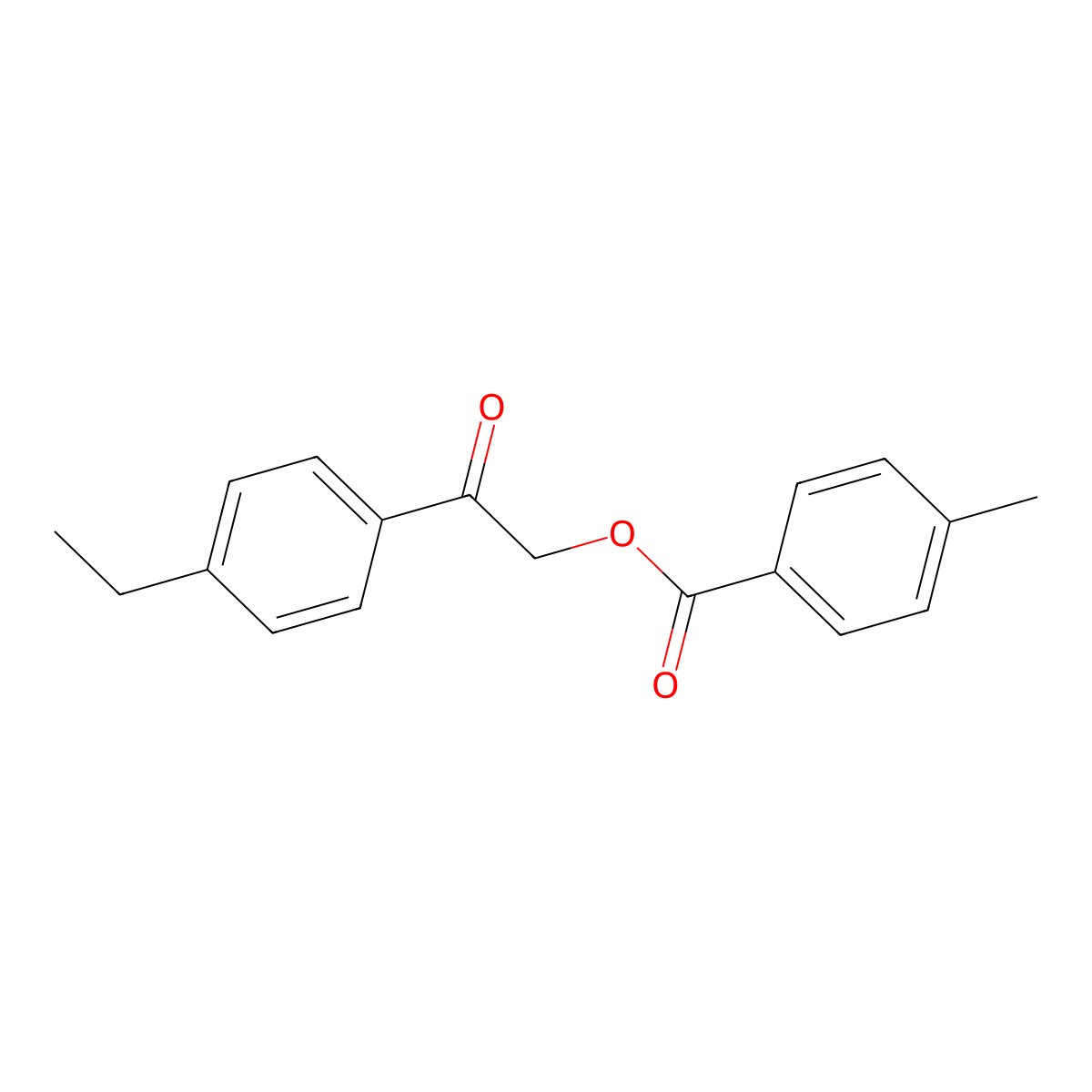 2-(4-Ethylphenyl)-2-oxoethyl 4-methylbenzoate molecular structure, CAS 524042-92-0