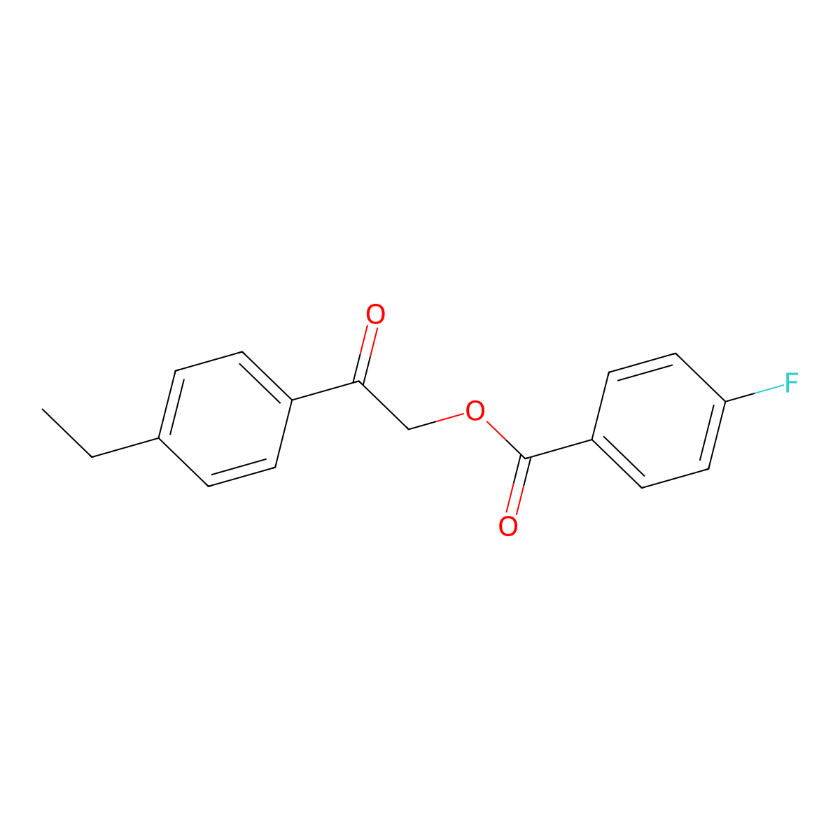 2-(4-Ethylphenyl)-2-oxoethyl 4-fluorobenzoate molecular structure, CAS 524042-93-1