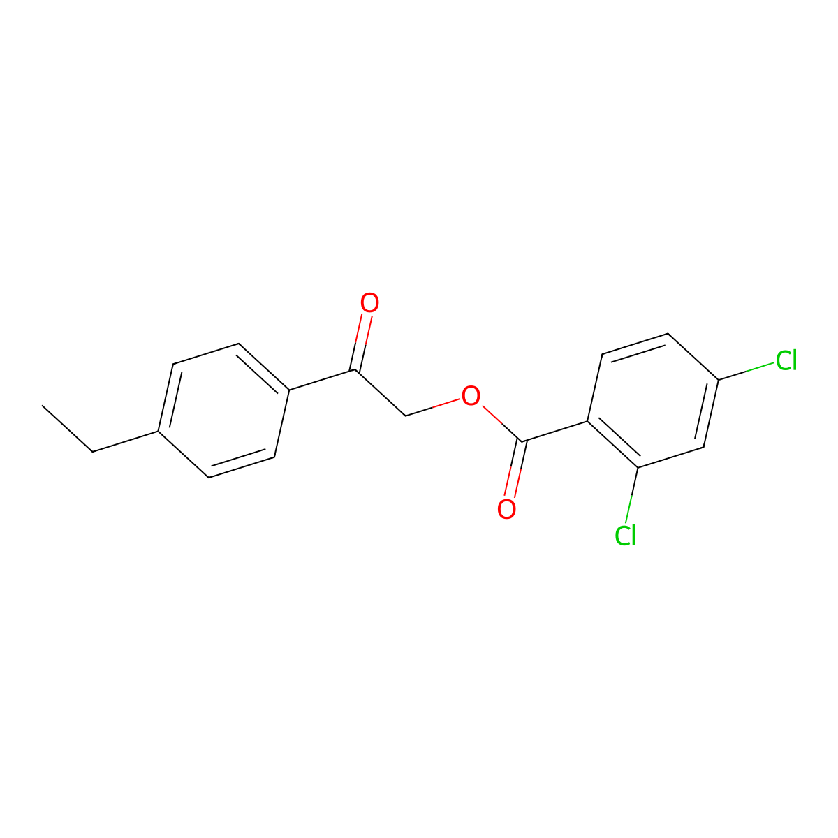 2-(4-Ethylphenyl)-2-oxoethyl 2,4-dichlorobenzoate molecular structure, CAS 524042-94-2