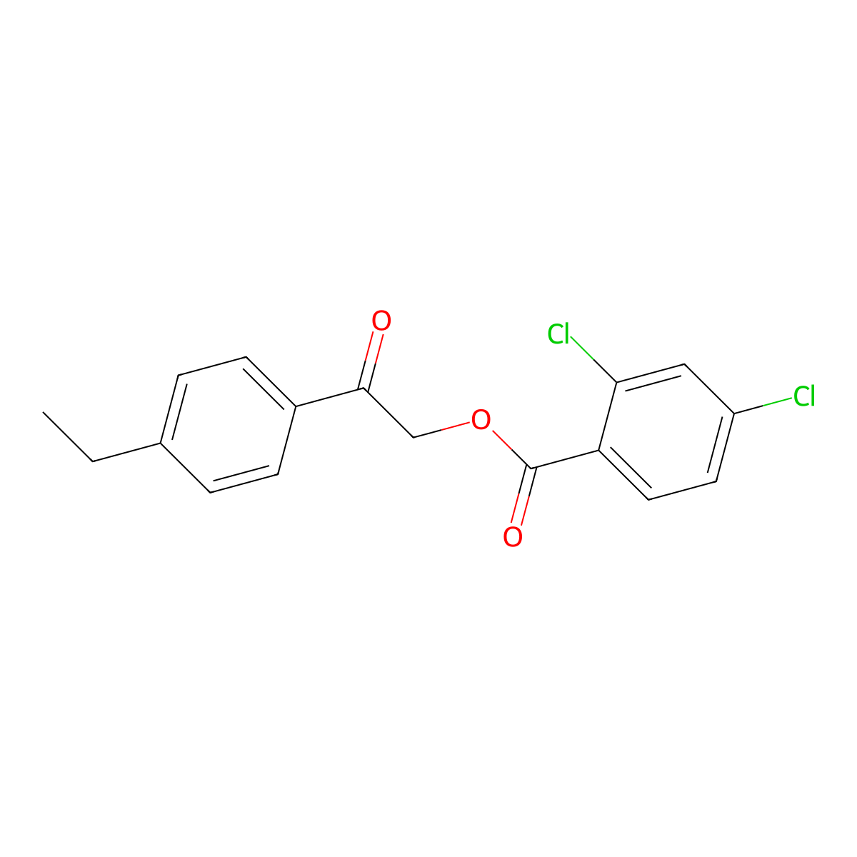 2-(4-Ethylphenyl)-2-oxoethyl 2,4-dichlorobenzoate molecular structure, CAS 524042-94-2