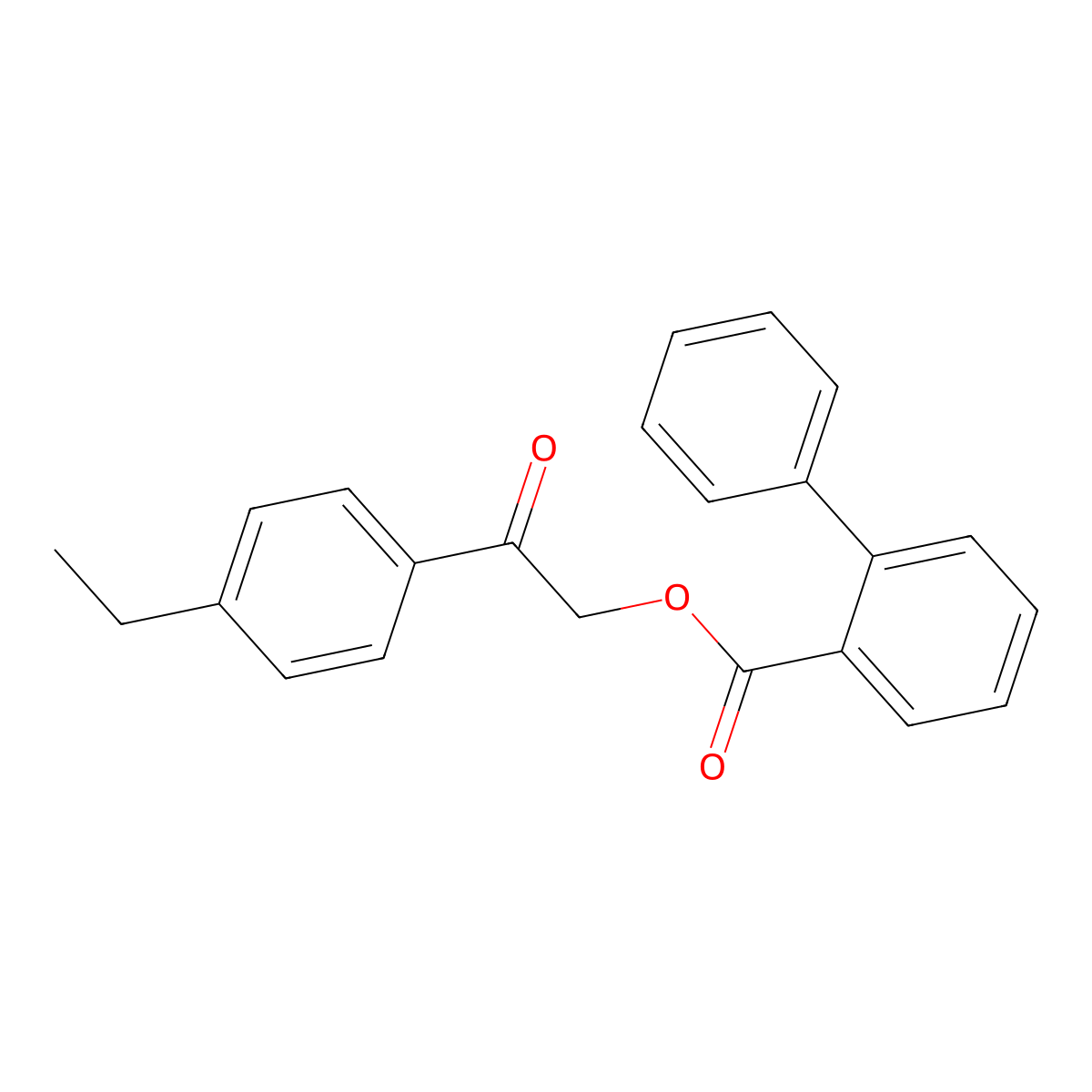 2-(4-Ethylphenyl)-2-oxoethyl [1,1'-biphenyl]-2-carboxylate molecular structure, CAS 524043-04-7