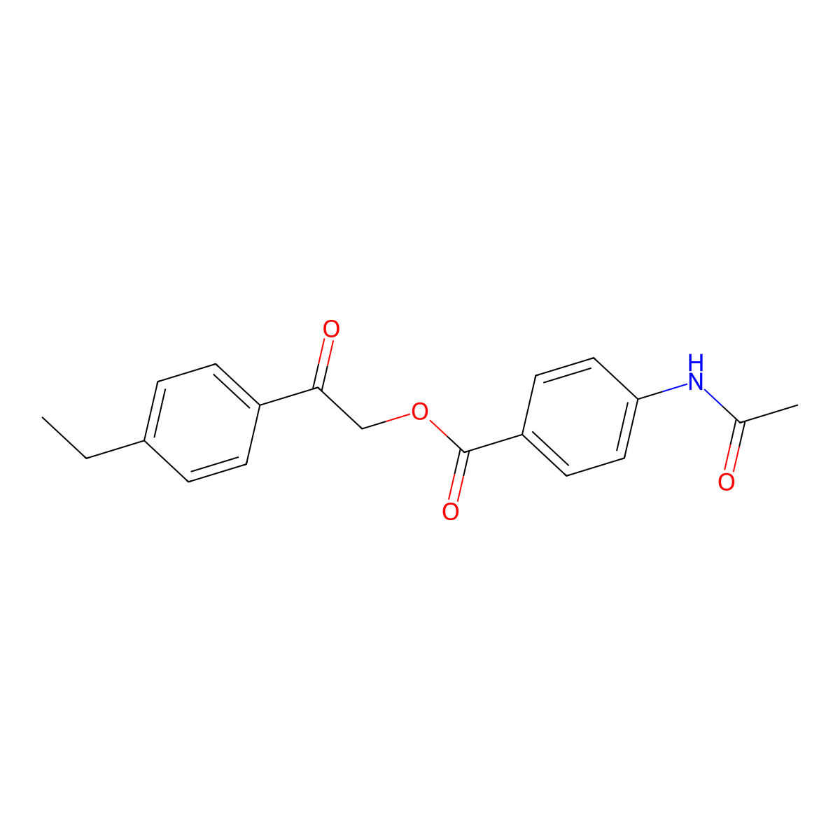 2-(4-Ethylphenyl)-2-oxoethyl 4-(acetylamino)benzoate molecular structure, CAS 524043-05-8