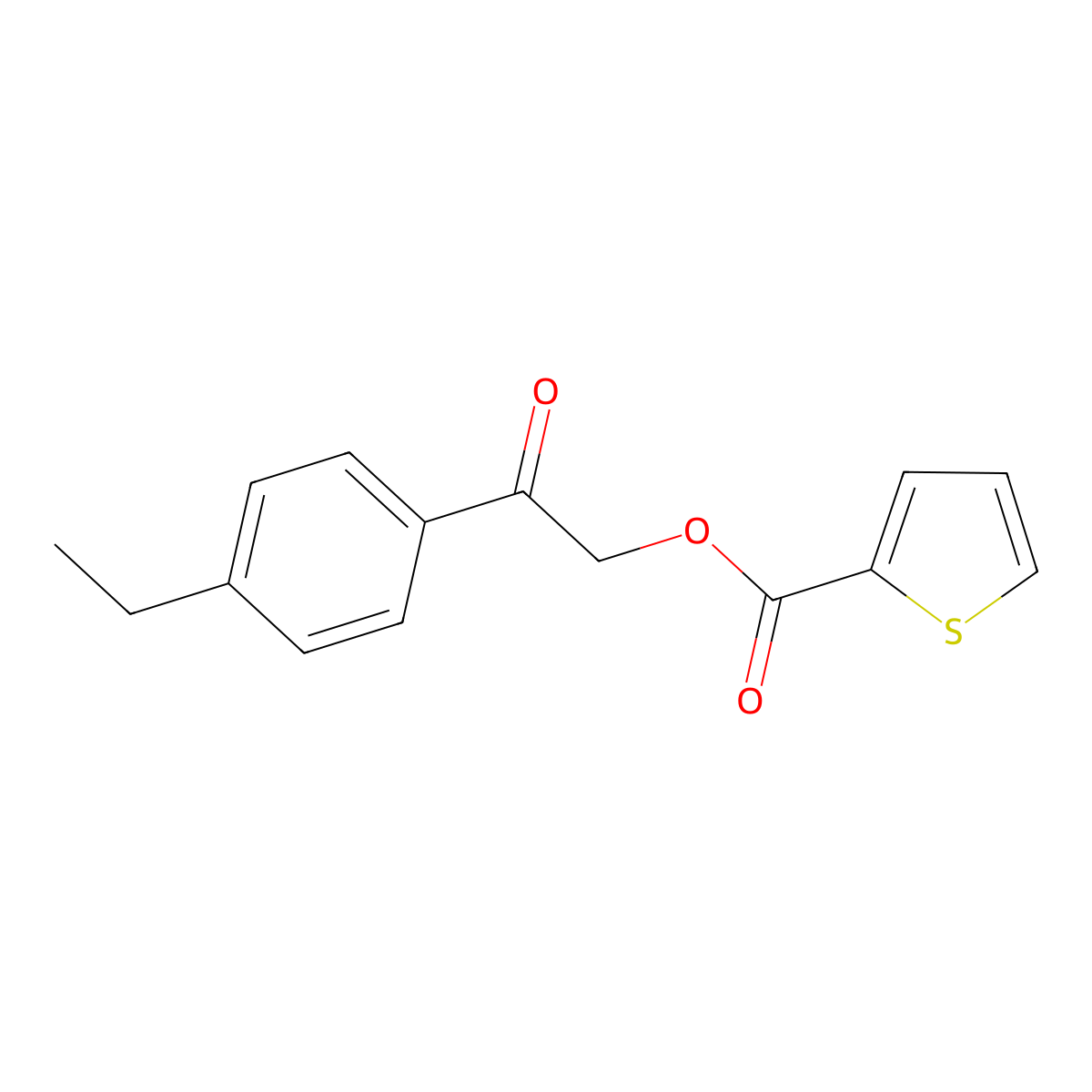 2-(4-Ethylphenyl)-2-oxoethyl 2-thiophenecarboxylate molecular structure, CAS 524043-08-1
