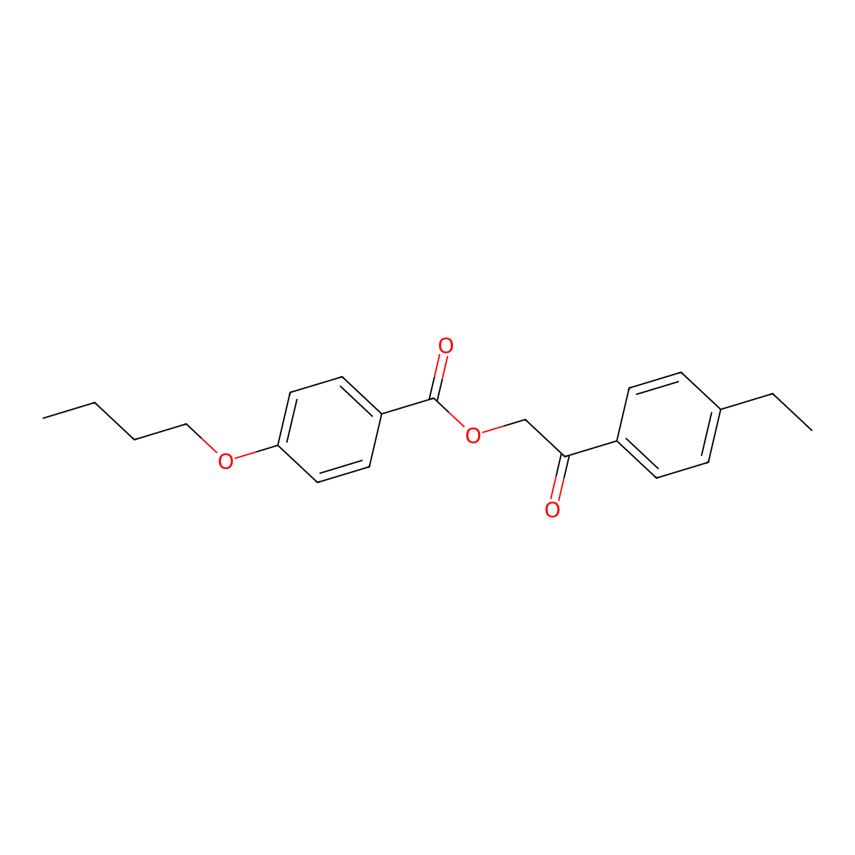 2-(4-Ethylphenyl)-2-oxoethyl 4-butoxybenzoate molecular structure, CAS 524043-09-2