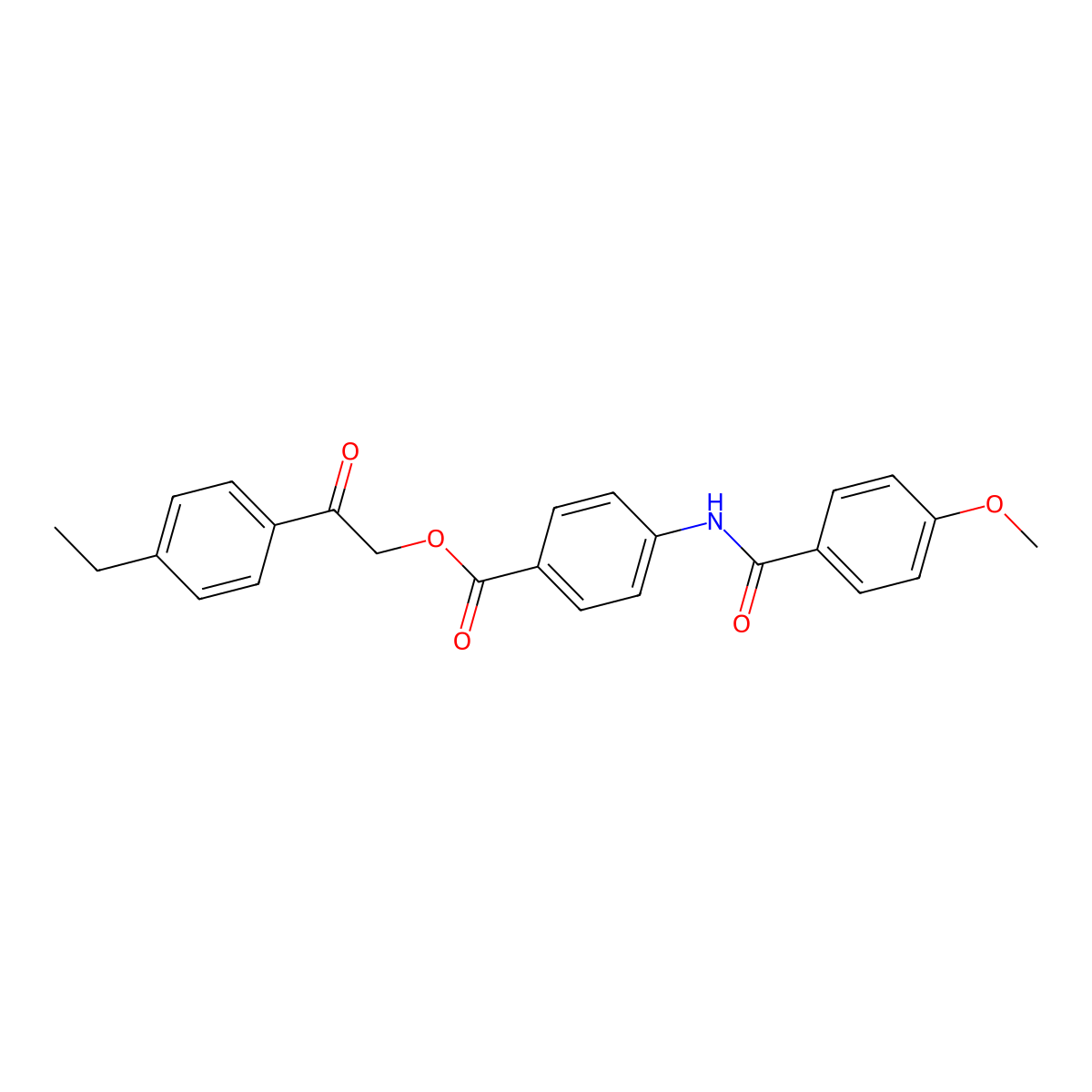 2-(4-Ethylphenyl)-2-oxoethyl 4-[(4-methoxybenzoyl)amino]benzoate molecular structure, CAS 524043-11-6