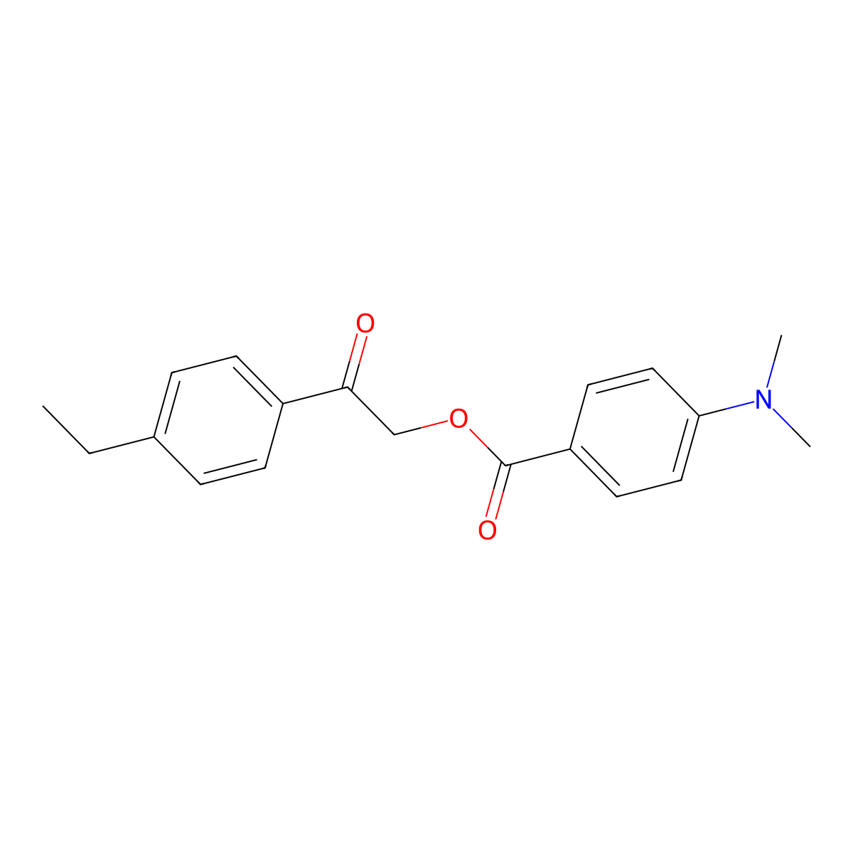 2-(4-Ethylphenyl)-2-oxoethyl 4-(dimethylamino)benzoate molecular structure, CAS 524043-23-0