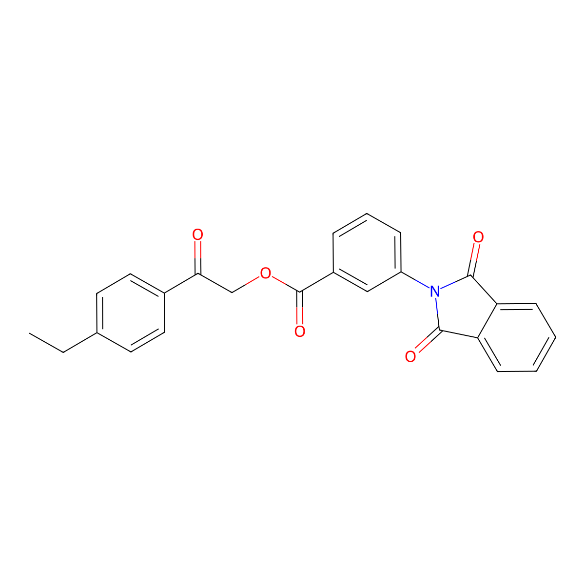 [2-(4-Ethylphenyl)-2-oxoethyl] 3-(1,3-dioxoisoindol-2-yl)benzoate molecular structure, CAS 524043-37-6