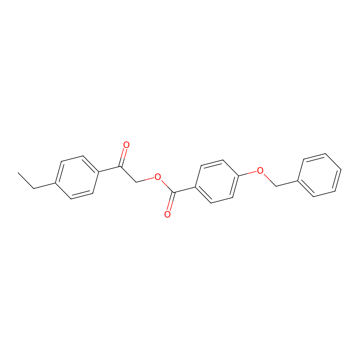 2-(4-Ethylphenyl)-2-oxoethyl 4-(benzyloxy)benzoate molecular structure, CAS 524043-41-2