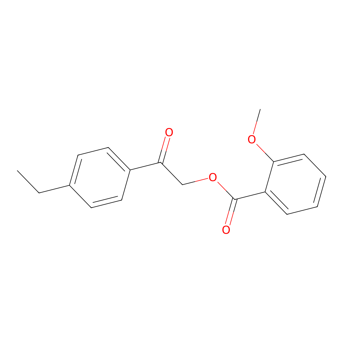 2-(4-Ethylphenyl)-2-oxoethyl 2-methoxybenzoate molecular structure, CAS 524043-43-4