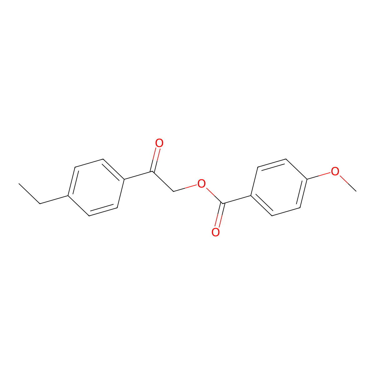 2-(4-Ethylphenyl)-2-oxoethyl 4-methoxybenzoate molecular structure, CAS 524043-51-4