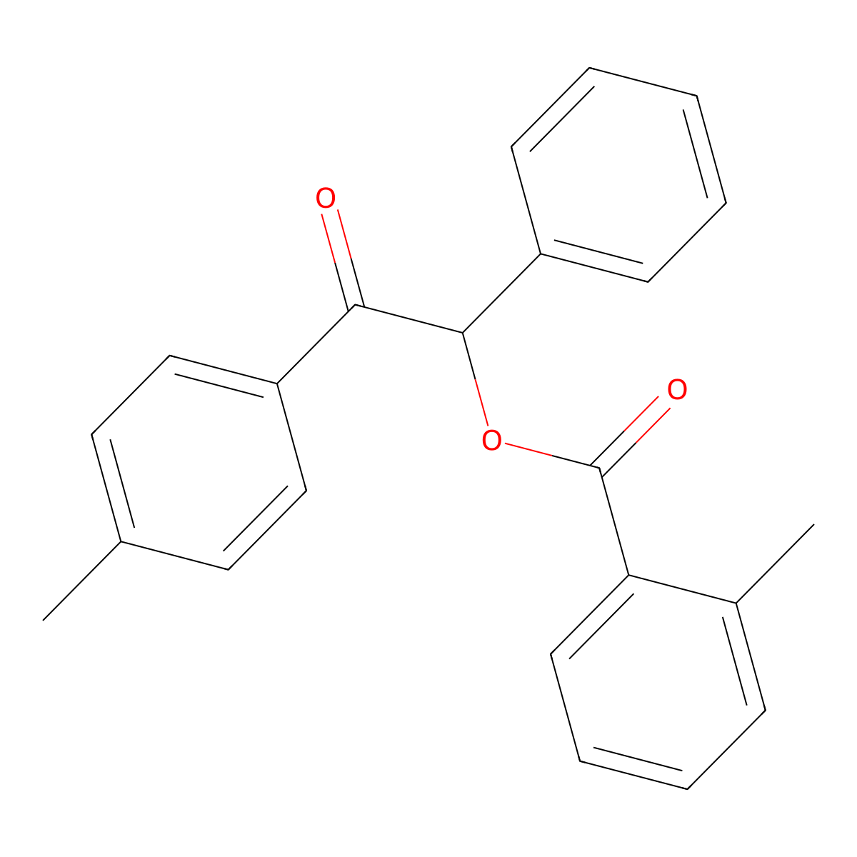 2-(4-Methylphenyl)-2-oxo-1-phenylethyl 2-methylbenzoate molecular structure, CAS 524043-55-8
