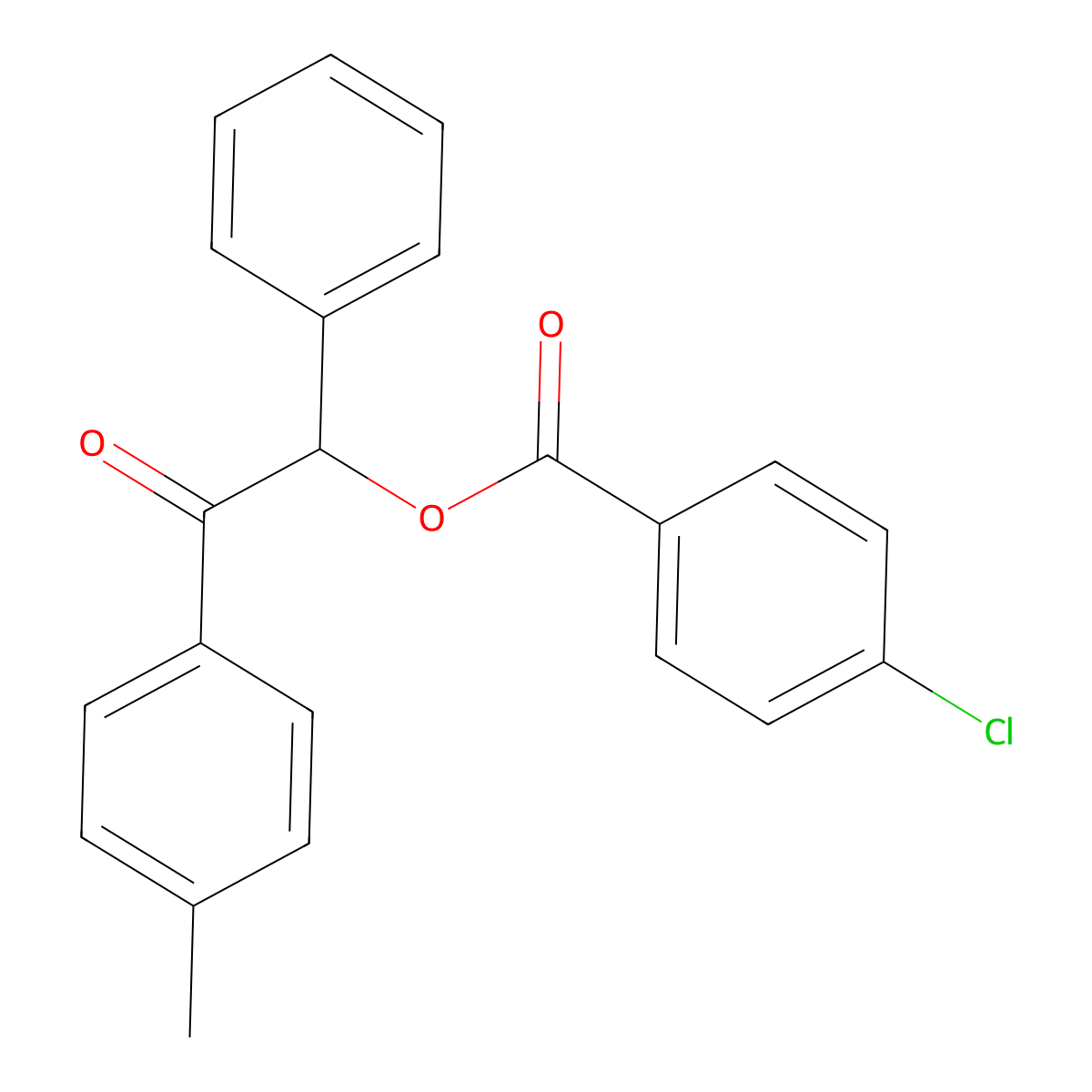 2-(4-Methylphenyl)-2-oxo-1-phenylethyl 4-chlorobenzoate molecular structure, CAS 524043-57-0