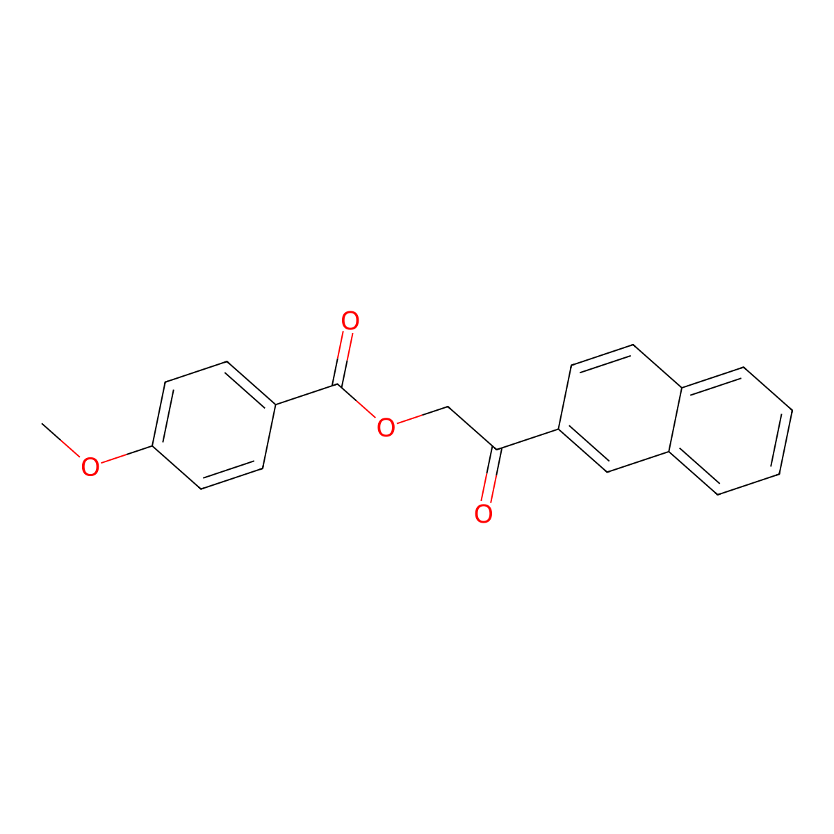 2-(2-Naphthyl)-2-oxoethyl 4-methoxybenzoate molecular structure, CAS 524043-61-6