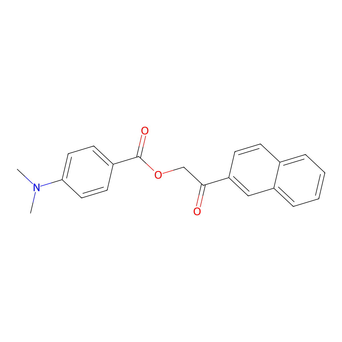 2-(2-Naphthyl)-2-oxoethyl 4-(dimethylamino)benzoate molecular structure, CAS 524043-63-8