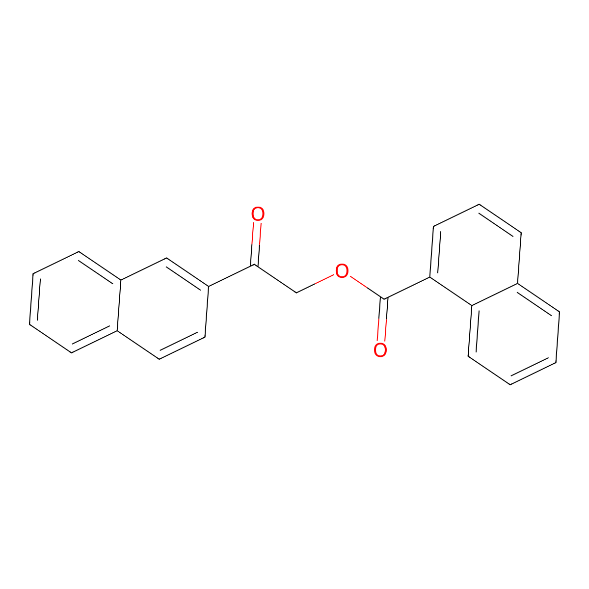 2-(2-Naphthyl)-2-oxoethyl 1-naphthoate molecular structure, CAS 524043-66-1