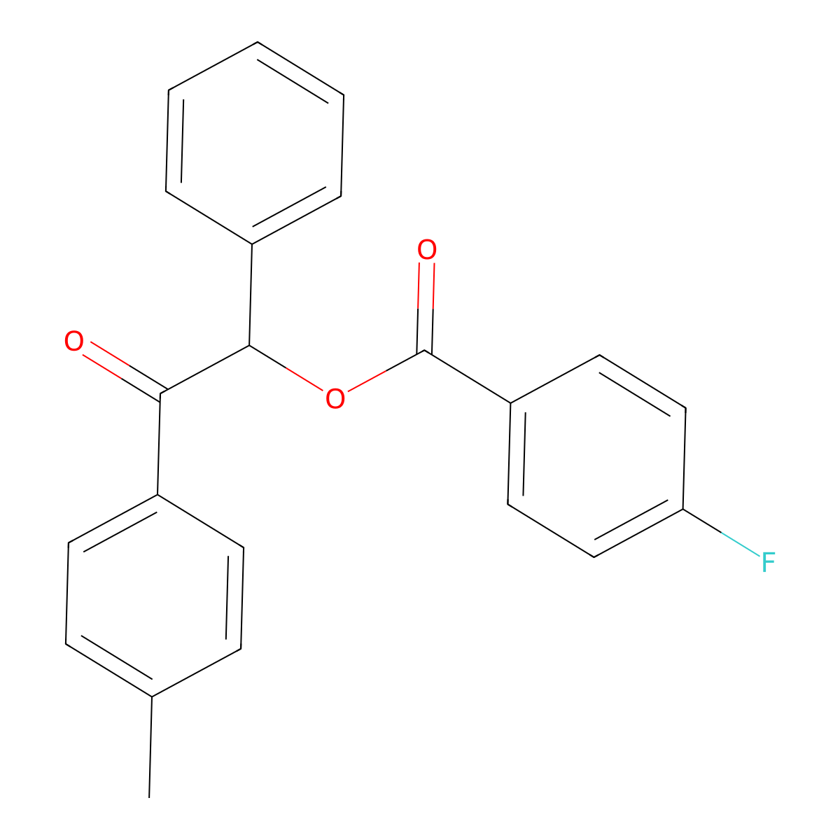 2-(4-Methylphenyl)-2-oxo-1-phenylethyl 4-fluorobenzoate molecular structure, CAS 524043-69-4