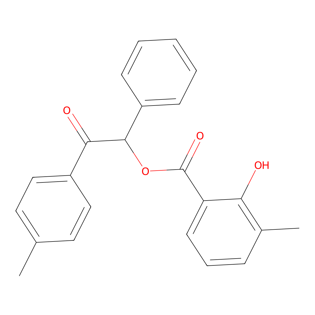 2-(4-Methylphenyl)-2-oxo-1-phenylethyl 2-hydroxy-3-methylbenzoate molecular structure, CAS 524043-71-8