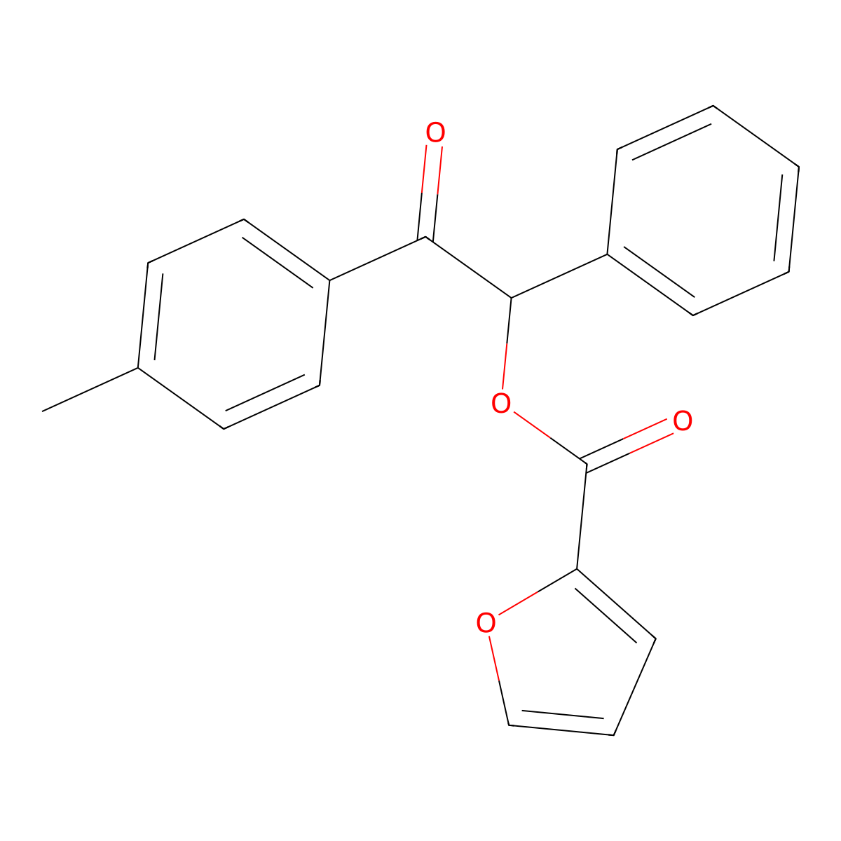 2-(4-Methylphenyl)-2-oxo-1-phenylethyl 2-furoate molecular structure, CAS 524043-83-2