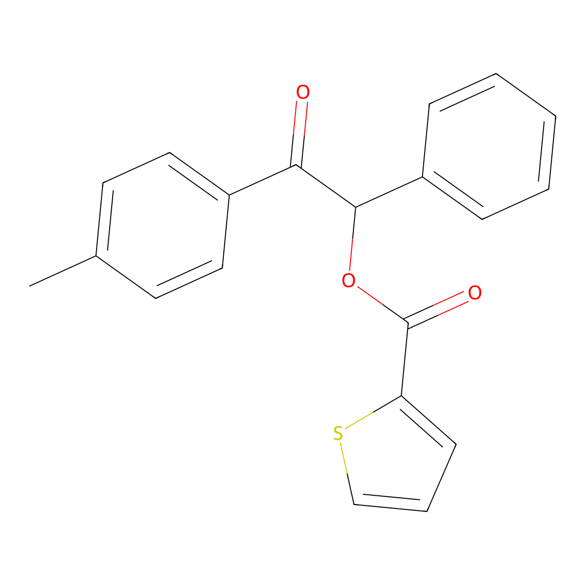 2-(4-Methylphenyl)-2-oxo-1-phenylethyl 2-thiophenecarboxylate molecular structure, CAS 524043-84-3