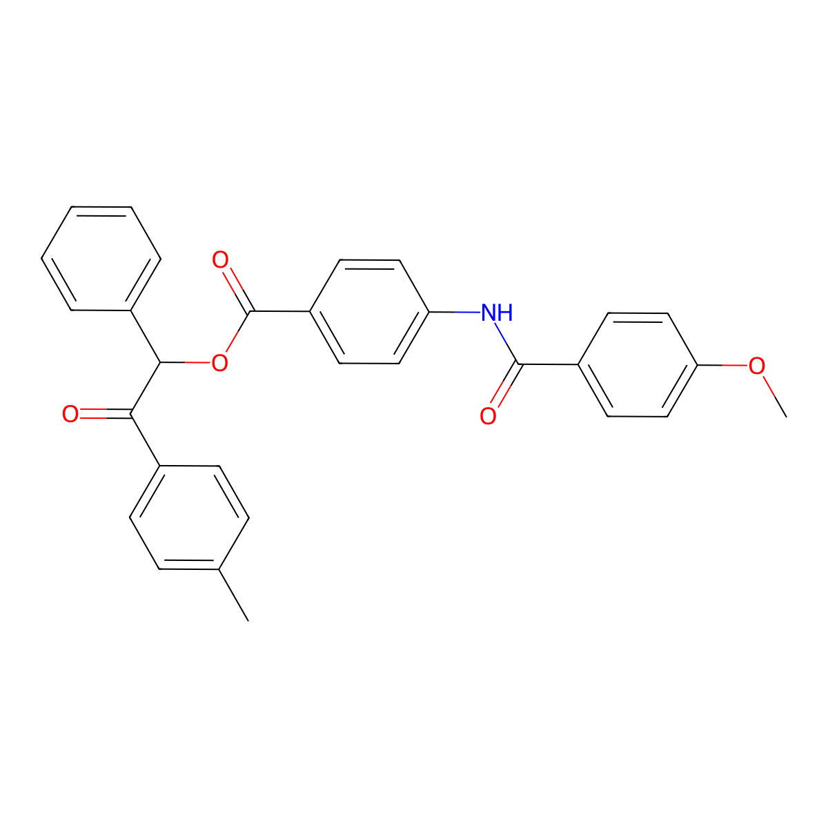2-(4-Methylphenyl)-2-oxo-1-phenylethyl 4-[(4-methoxybenzoyl)amino]benzoate molecular structure, CAS 524043-87-6