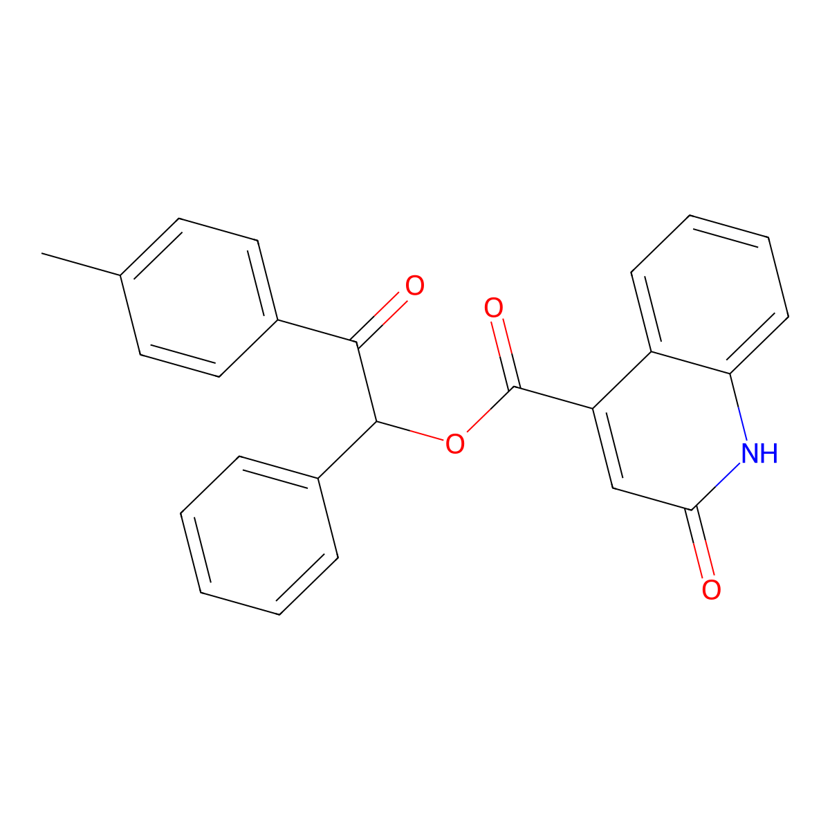 2-(4-Methylphenyl)-2-oxo-1-phenylethyl 2-hydroxy-4-quinolinecarboxylate molecular structure, CAS 524043-91-2